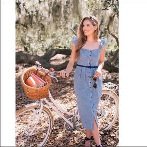 NWT Gal Meets Glam Carly Gingham Sheath Dress 14